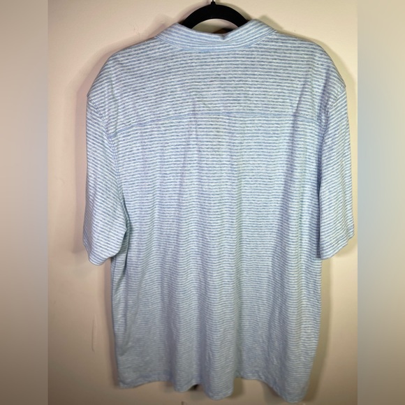 Tommy Bahama Mens Island Modern Fit Polo Shirt Size XXL Blue Pocket Button - Picture 6 of 7